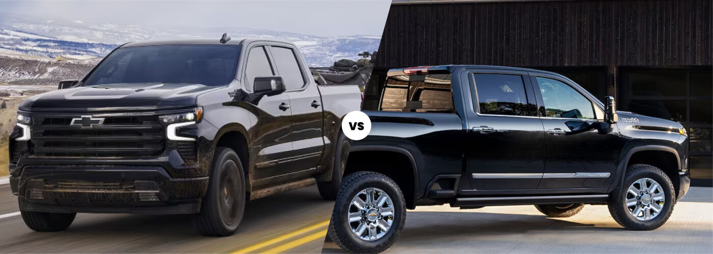 2024 Chevrolet Silverado 1500 vs 2500 2024 Chevrolet Silverado 1500 and 2500 side by side