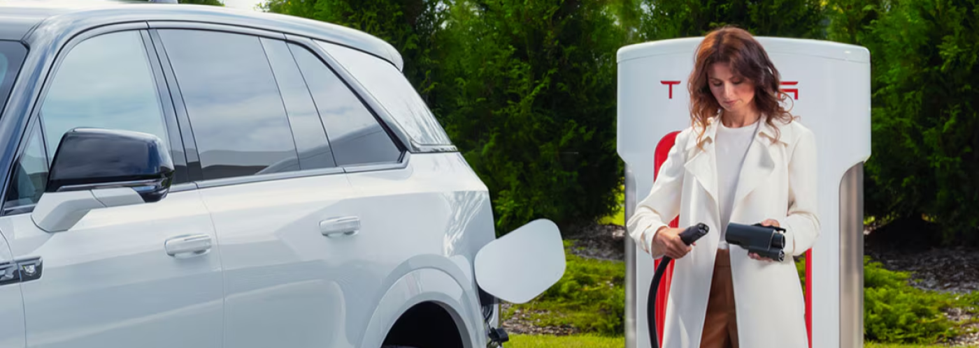 Cadillac EV Using Tesla Supercharger