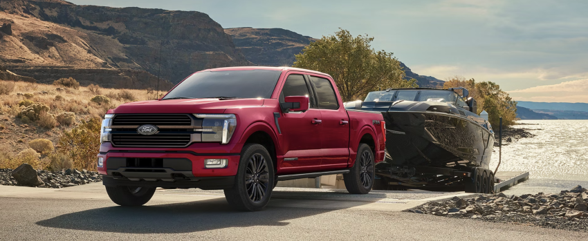 2026 Ford F-150 Towing a Boat