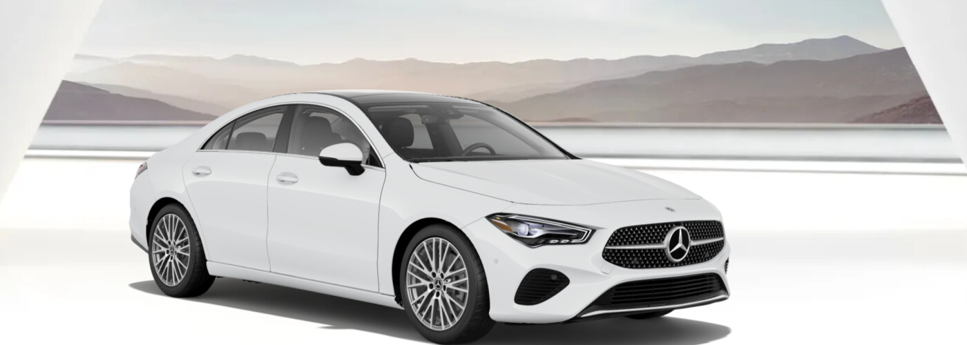 2025 Mercedes-Benz CLA 250 Coupe white mercedes-benz cla parked