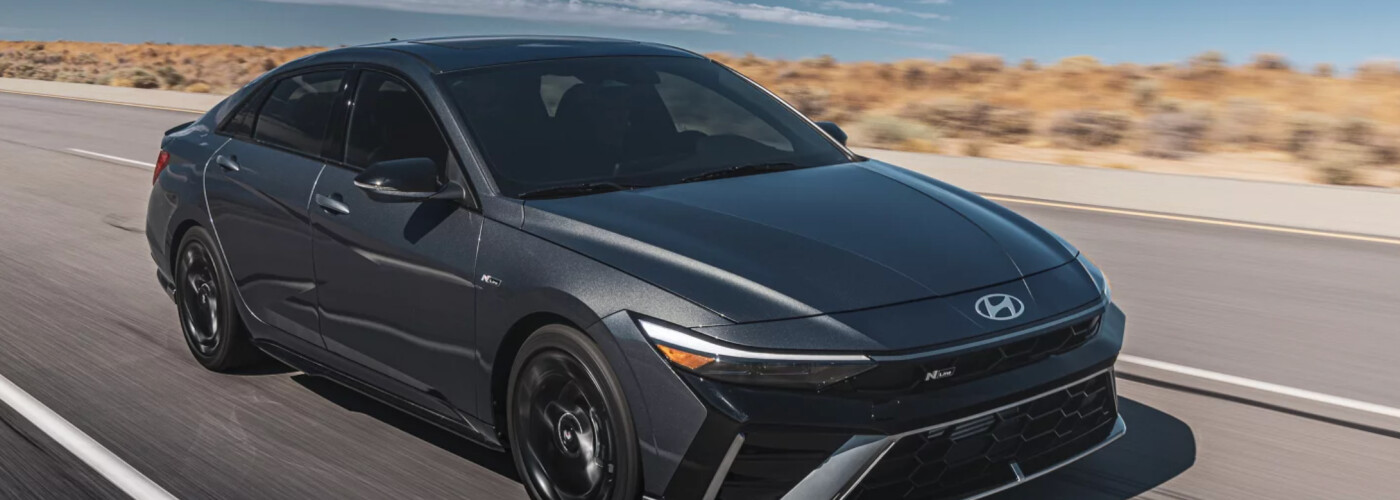 2026 Hyundai Elantra Colors driving outdoors