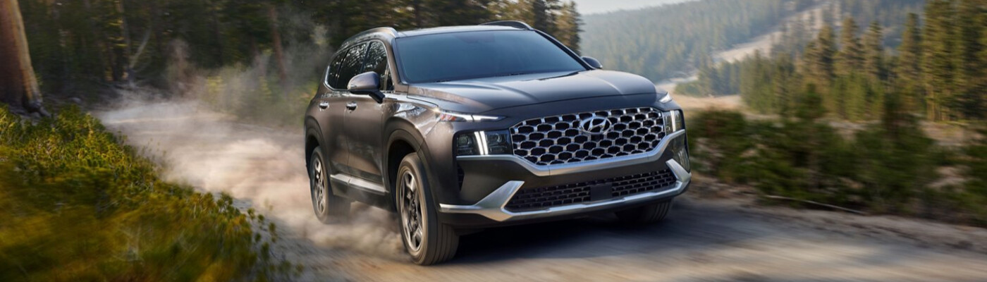 2022 Hyundai Santa Fe Hybrid on Dirt Road