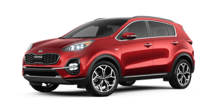 2020 Kia Sportage SX Side Profile of a Red 2020 Kia Sportage
