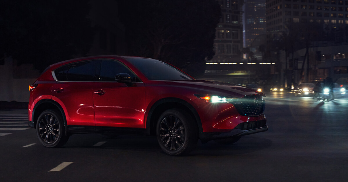 2024 Mazda CX-5 driving at night