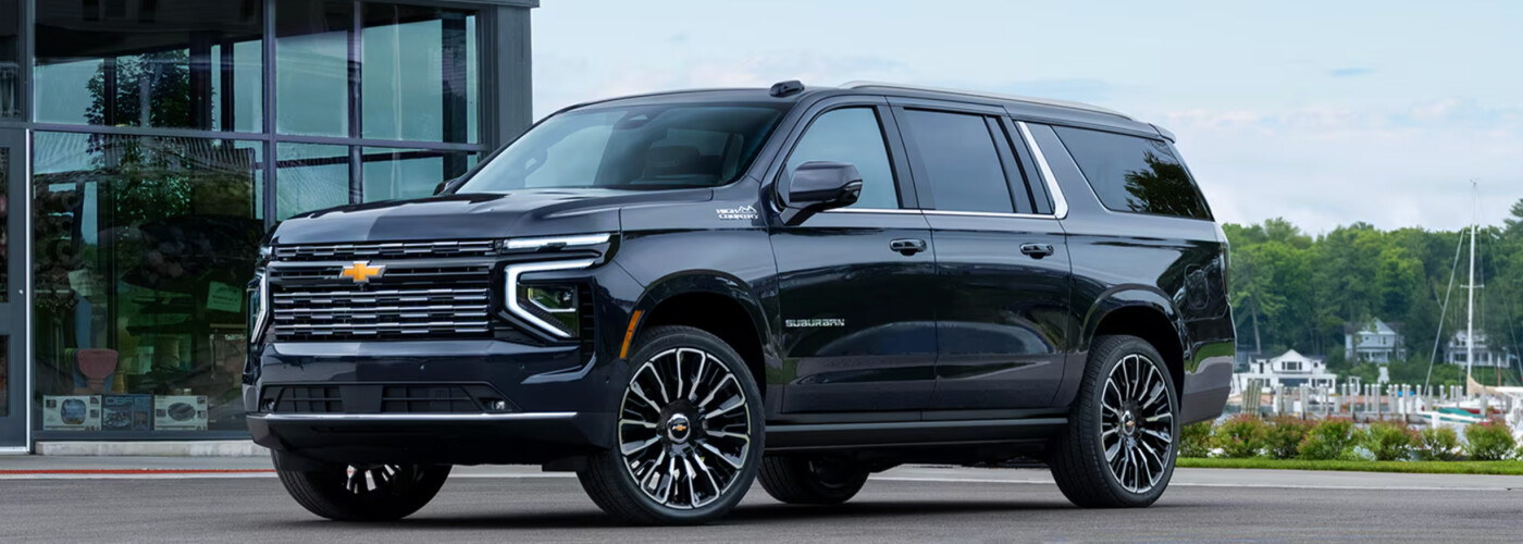 2026 Chevy Suburban black exterior parked