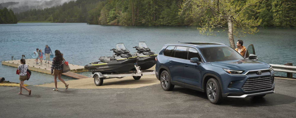 2025 Toyota Grand Highlander Platinum Hybrid MAX shown in Storm Cloud