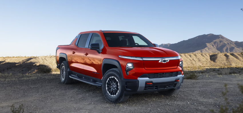 2026 Chevy Silverado EV Max Range Trail Boss in Habanero Orange
