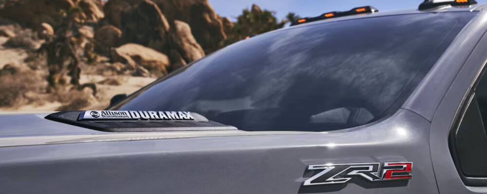 2024 Chevy Silverado HD 2024 Chevy Silverado HD hood in the desert