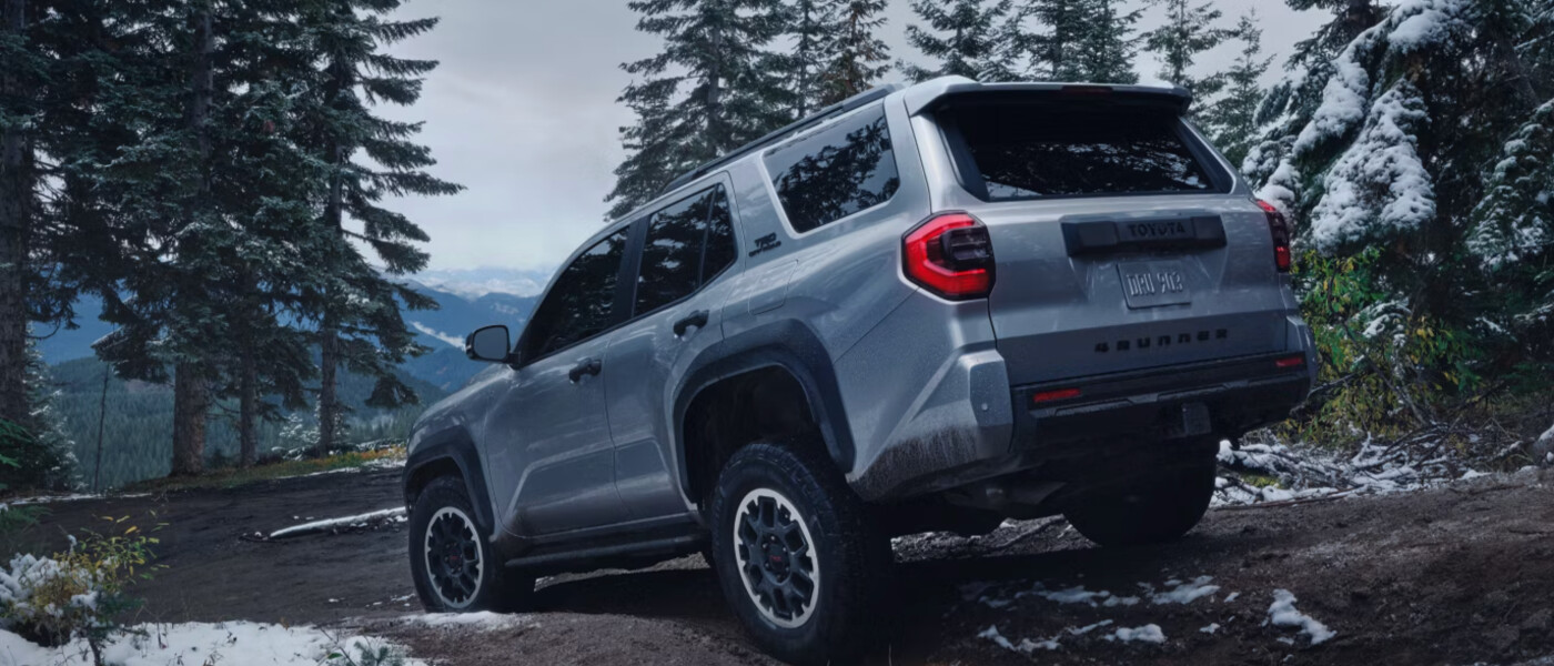 2026 Toyota 4Runner driving on snowy street 