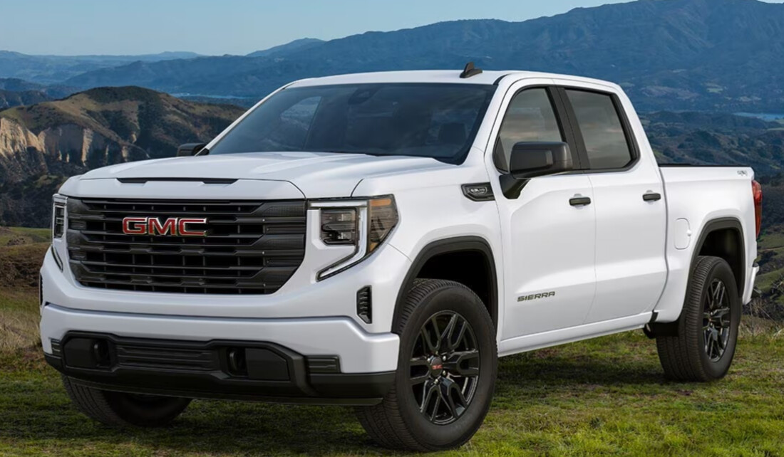 White 2026 GMC Sierra 1500 in field