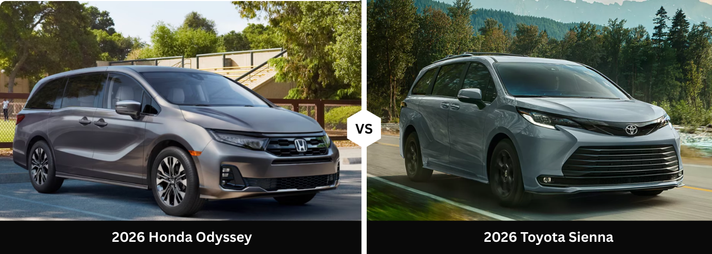 2026 Honda Odyssey vs. 2026 Toyota Sienna