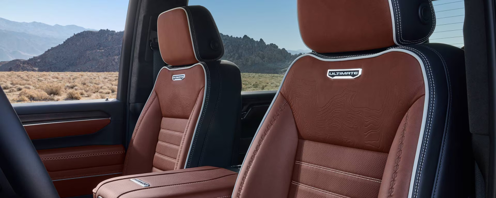 2026 GMC Sierra HD Denali Ultimate with Exclusive Alpine Umber interior and Full-Grain Leather Seating