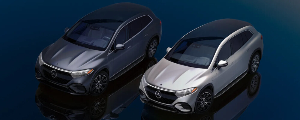 2026 Mercedes-Benz EQS 400 4MATIC in Selenite Grey and EQS 550 4MATIC