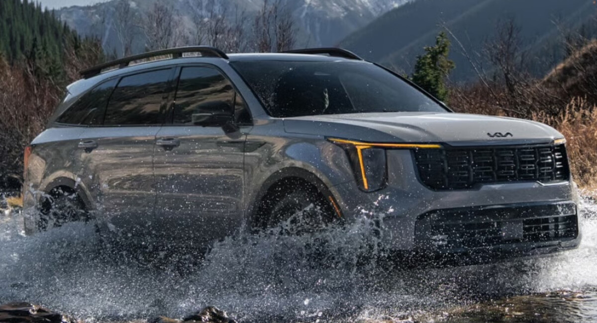 2026 Kia Sorento driving through water