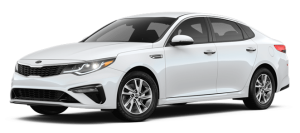 2019 Kia Optima LX Side Profile of Snow White Pearl 2019 Kia Optima LX Trim