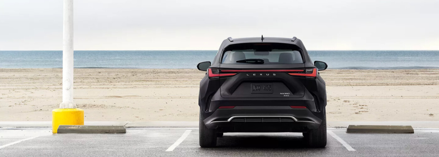 Black 2026 Lexus NX at the beach