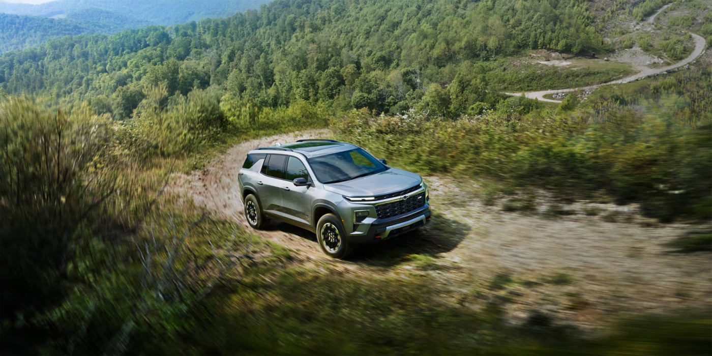 2024 Chevy Traverse Driving on Path