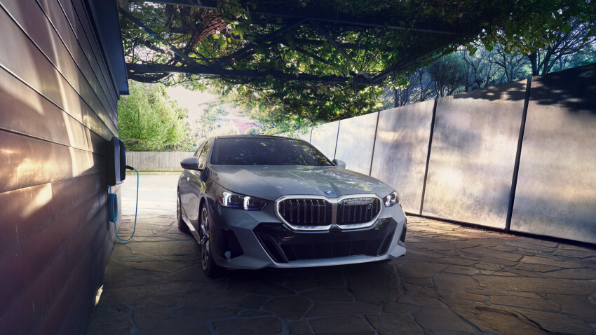 2024 BMW i5 Charging in the Driveway 2024 BMW i5 Charging in the Driveway