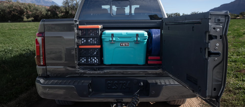 2025 Ford F-150 Bed with Tailgate Open to the Side
