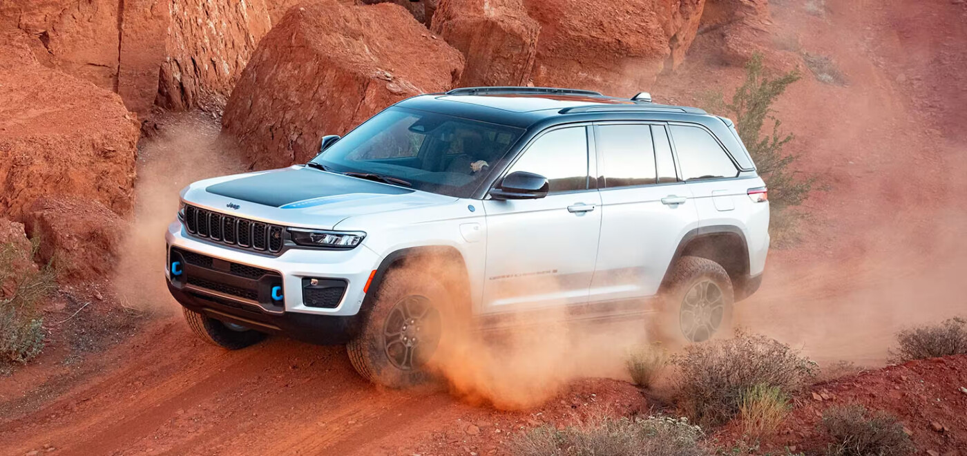 2024 Jeep Grand Cherokee offroading in canyon