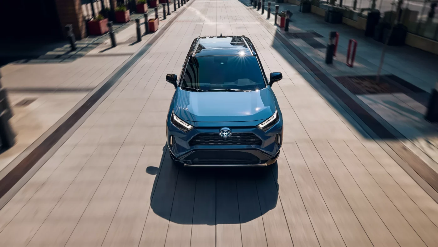 2022 Toyota RAV4 Driving Down City Street