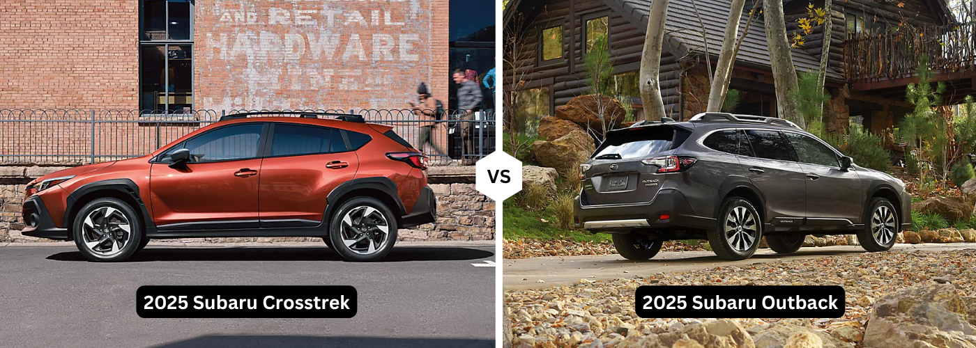 2025 Subaru Crosstrek vs. 2025 Subaru Outback 2025 Subaru Crosstrek vs. 2025 Subaru Outback