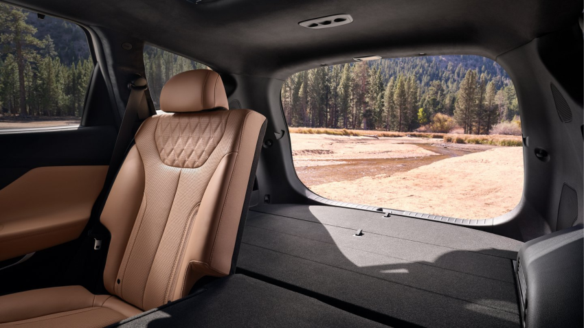2021 Hyundai Santa Fe Interior 2021 Hyundai Santa Fe folding back seat and trunk