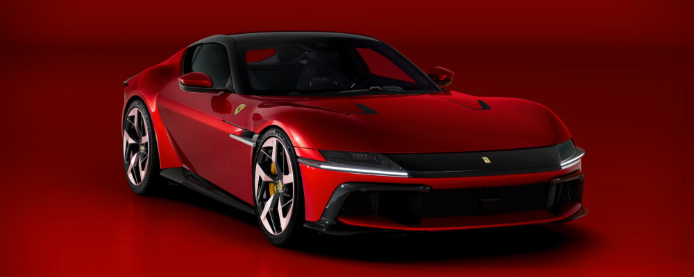 Ferrari 12Cilindri Ferrari 12Cilindri in red against red background
