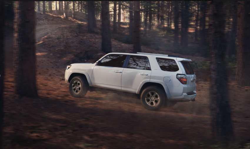 2024 Toyota 4Runner white in woods