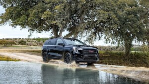 2022 GMC Terrain driving through a river