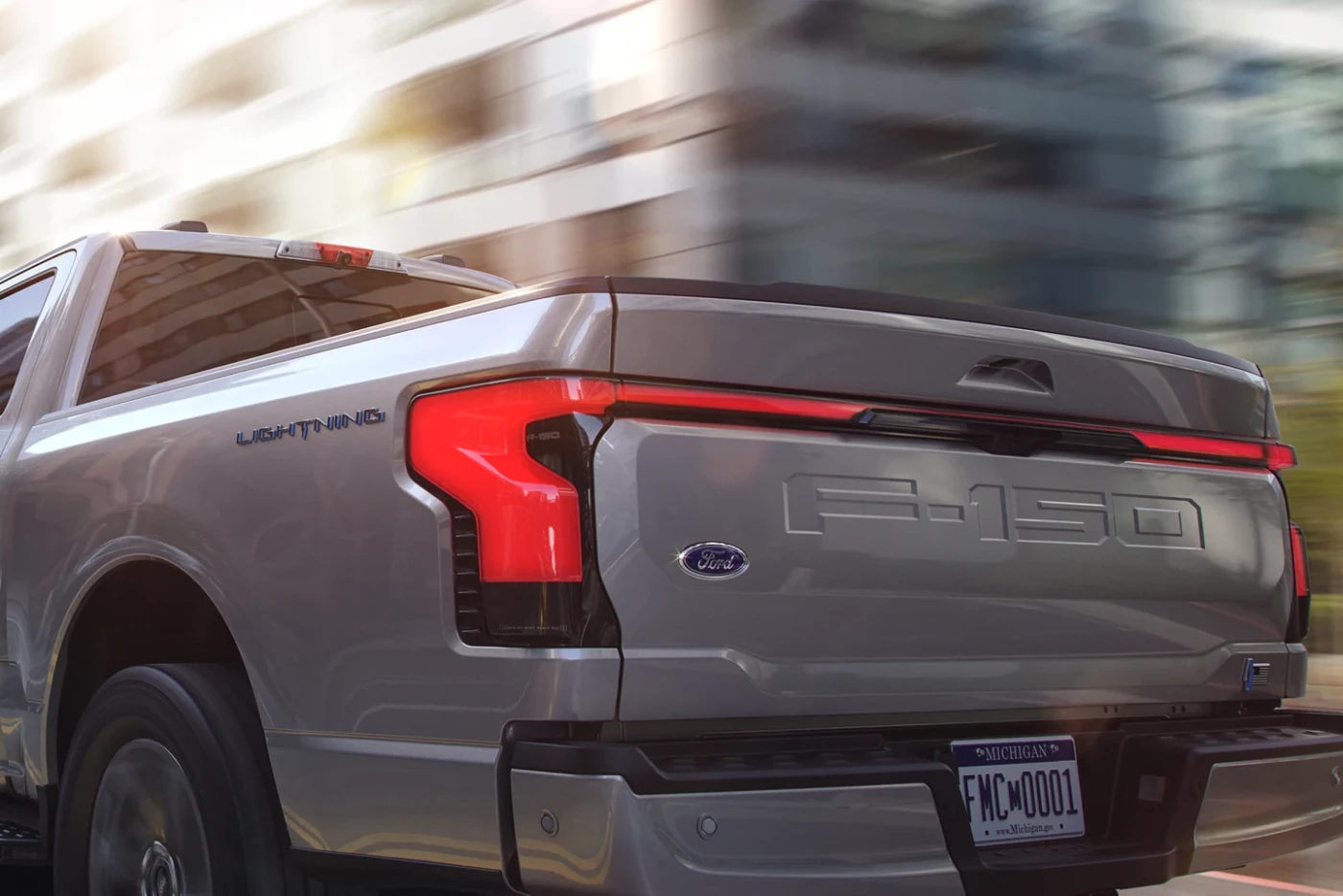2022 Ford F-150 Lightning Rear View
