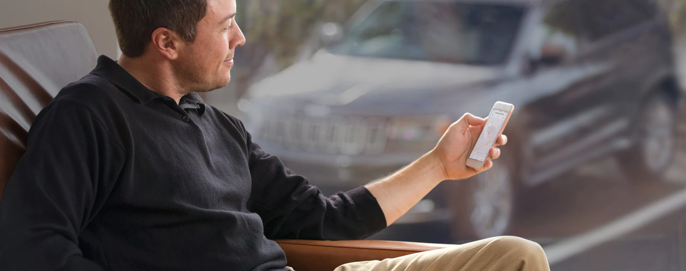Man Reclining Using Uconnect