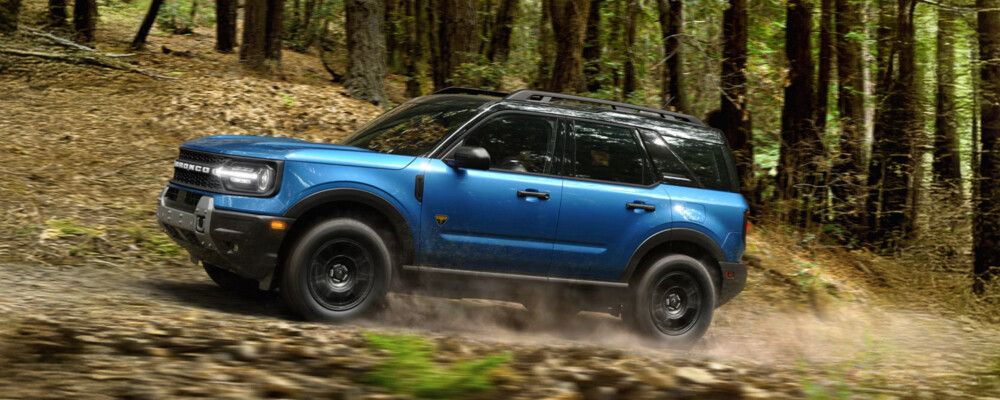 2026 Ford Bronco Sport Off-Roading Exterior Blue