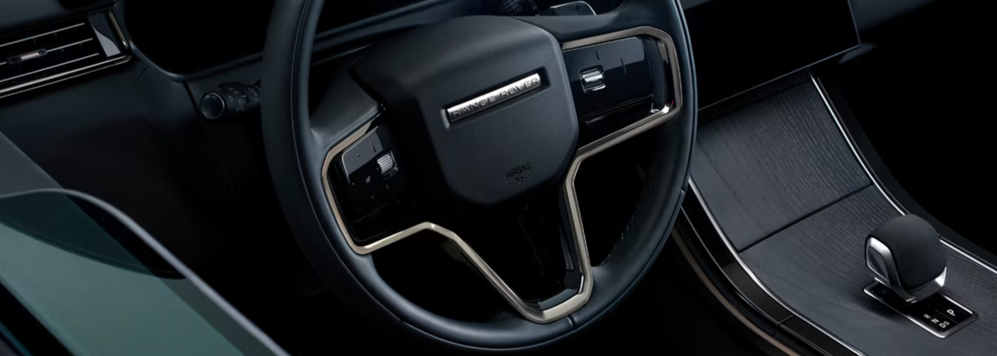 The steering wheel of this car is black. 