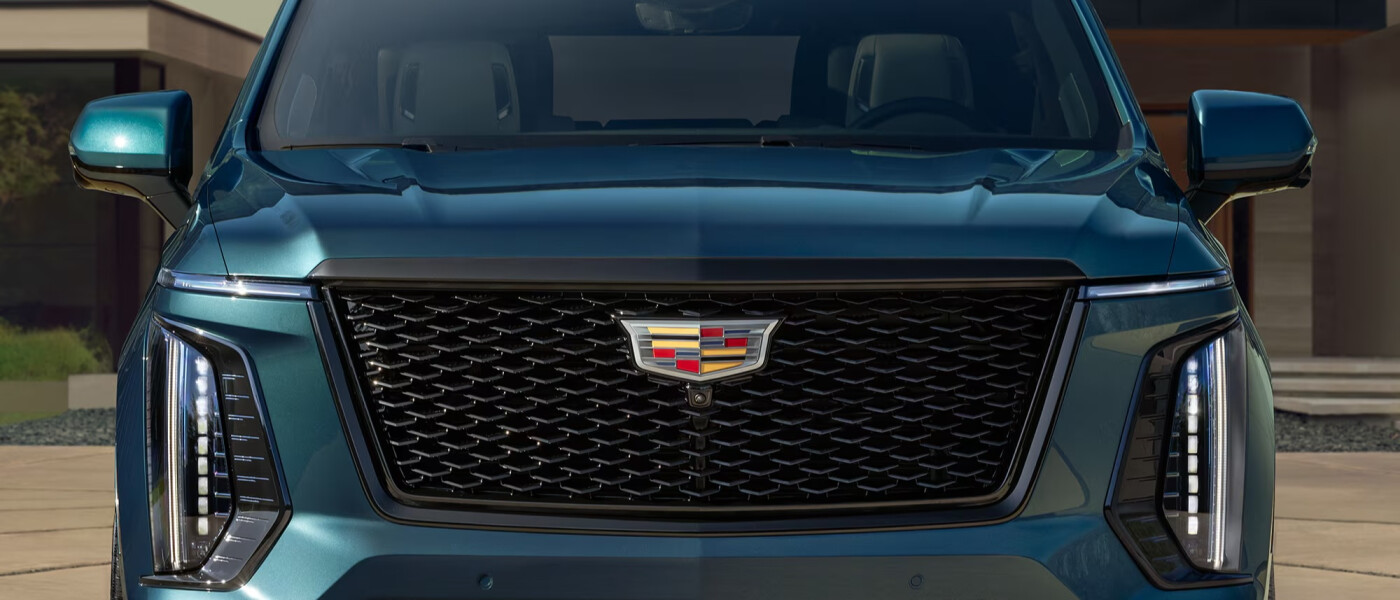 Blue 2026 Cadillac ESCALADE grille