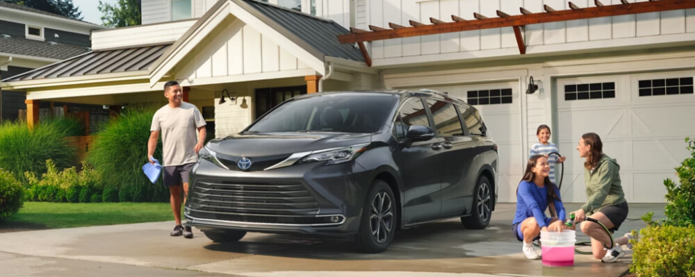2025 Toyota Sienna being washed in driveway