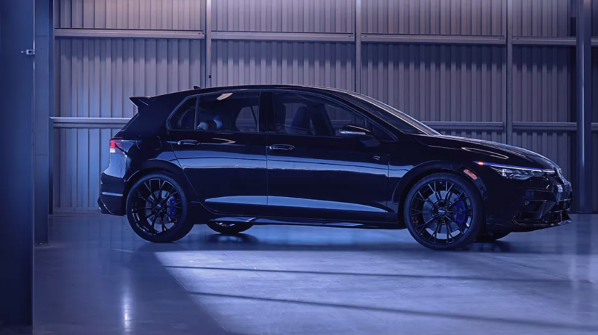 black 2026 Volkswagen Golf R parked facing right