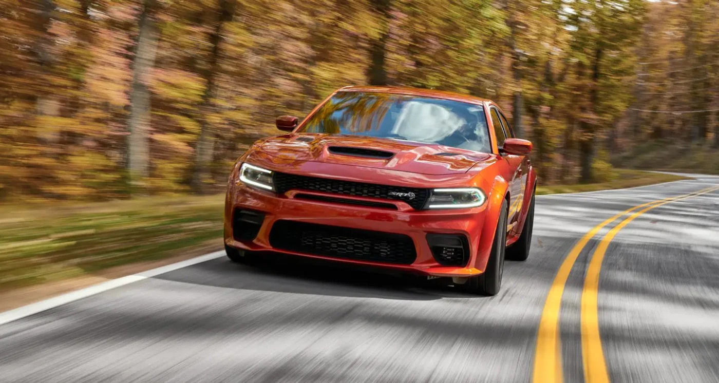 2023 Dodge Charger Hellcat Driving Around Curve