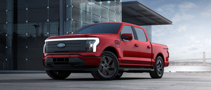 2023 Ford F-150 Lightning in Rapid Red