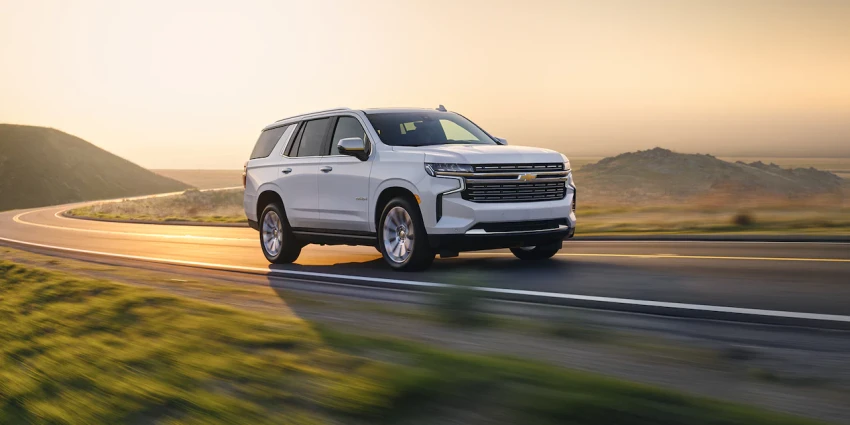 2022 Chevrolet Tahoe Driving at Sunrise