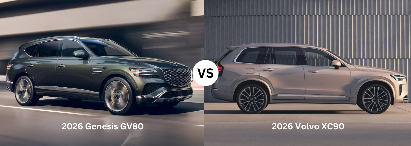 2026 Genesis GV80 vs. Volvo XC90 - Comparison 2026 Genesis GV80 vs. Volvo XC90 - Comparison