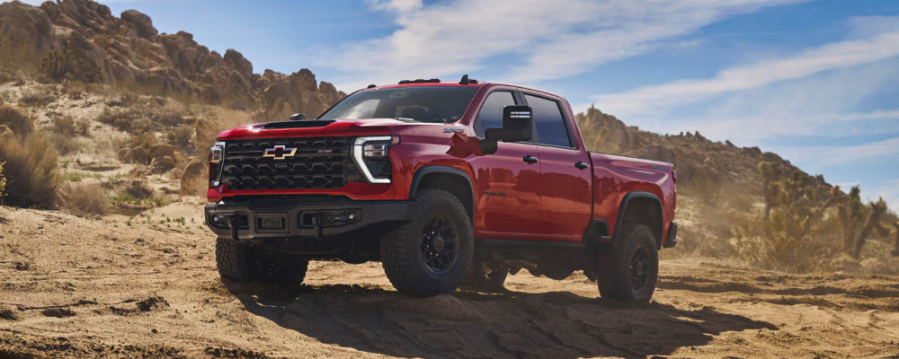 2026 Chevy Silverado 2500 HD ZR2 in Red Hot Color with Availble Bison Edition and Additional Features