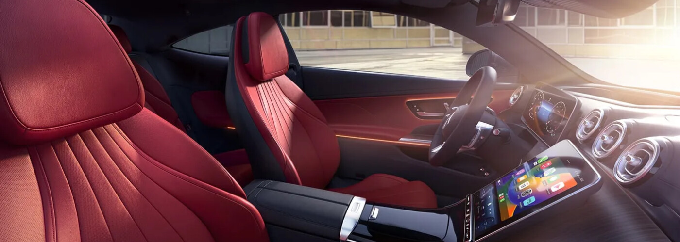 interior red seats 2025 Mercedes-Benz CLE Coupe
