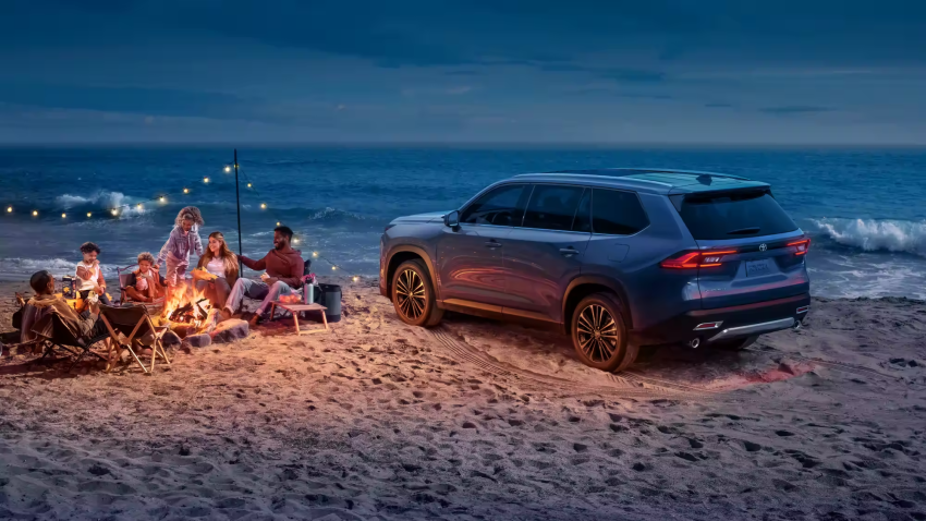 2024 Toyota Grand Highlander at the Beach