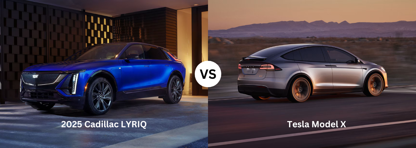 2025 Cadillac LYRIQ vs. Tesla Model X 2025 Cadillac LYRIQ vs. Tesla Model X