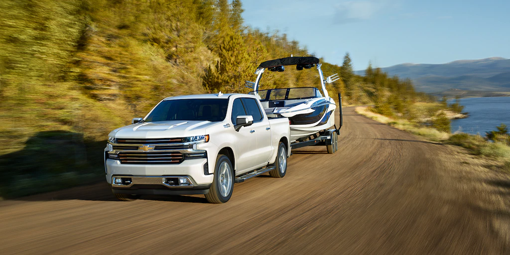 2021 Chevrolet Silverado 1500 towing a boat 2021 Chevrolet Silverado 1500 towing a boat