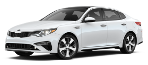 Side Profile of Snow White Pearl 2019 Kia Optima S Trim