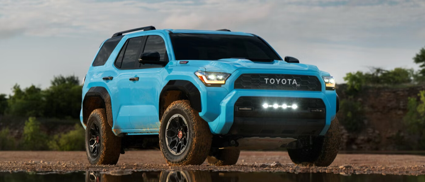 2026 Blue Toyota 4Runner parked near water