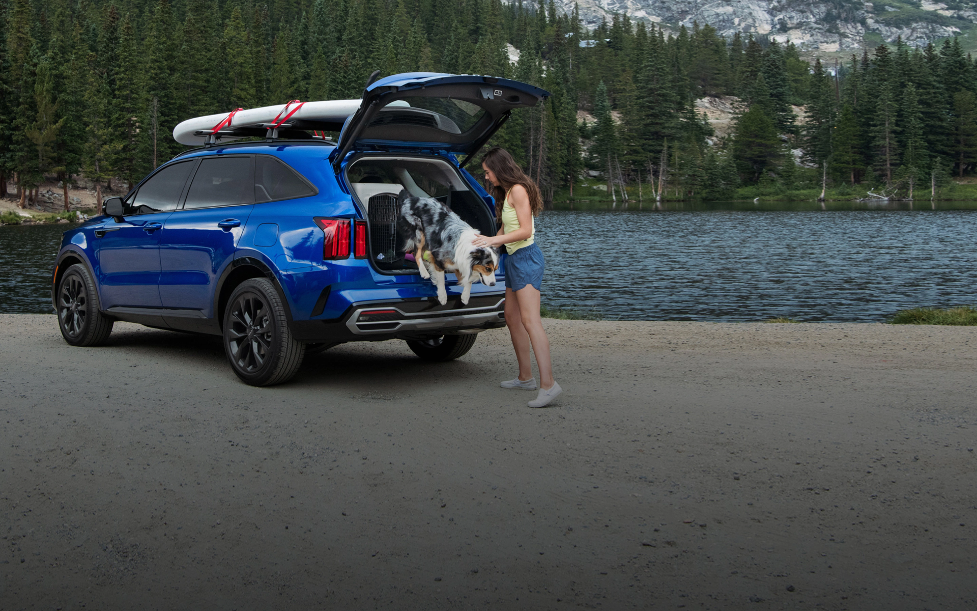 2022 Kia Sorento Parked by Lake