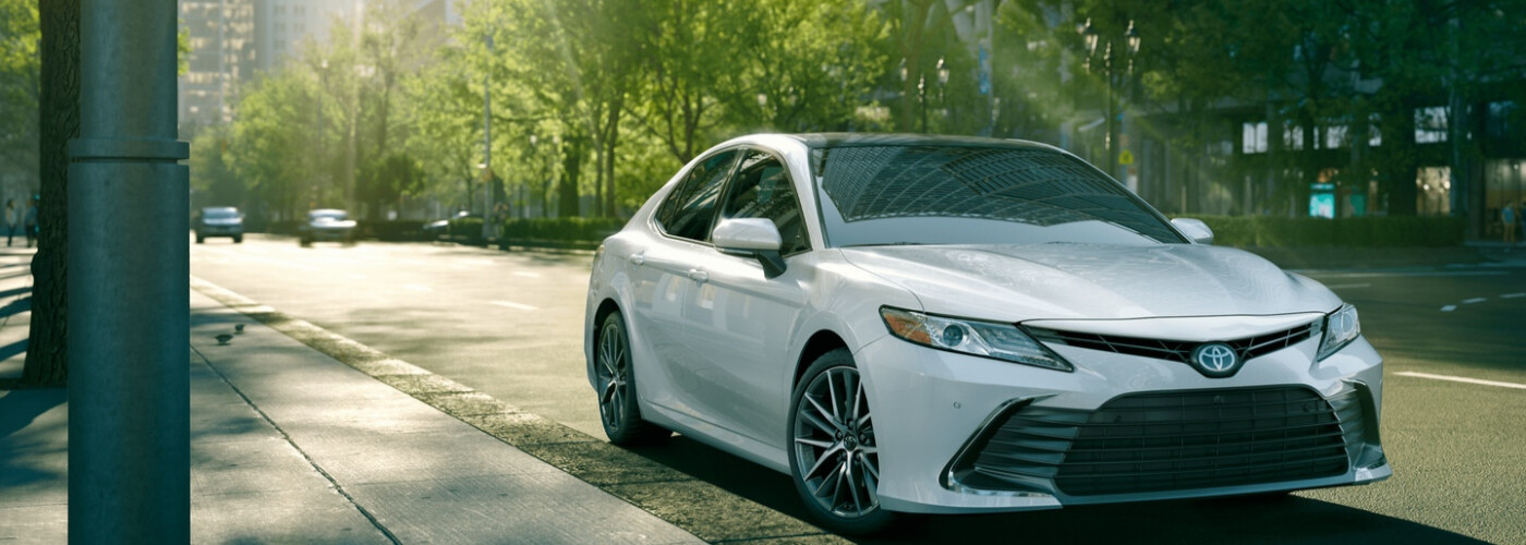 White 2021 Toyota Camry Parked